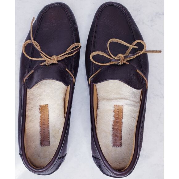 PETER MILLAR Leather Boat Shoes Men's Size 13M w/ ? Sheepskin Removable Insoles - Picture 4 of 16